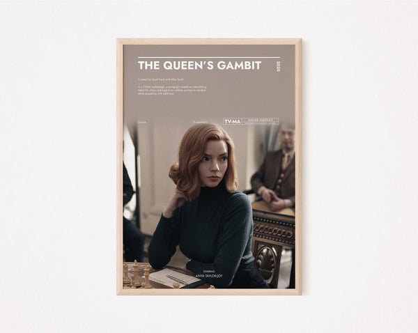 The Queen's Gambit  Poster  Art Print  Movie Posters  TV Posters  Gift for Movie lovers 1287460248