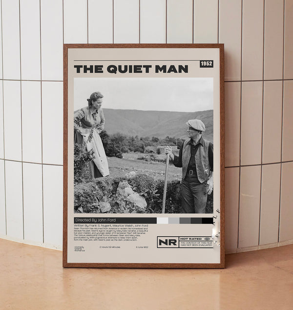 The Quiet Man, John Ford, Minimalist Movie Poster, Vintage Retro Art