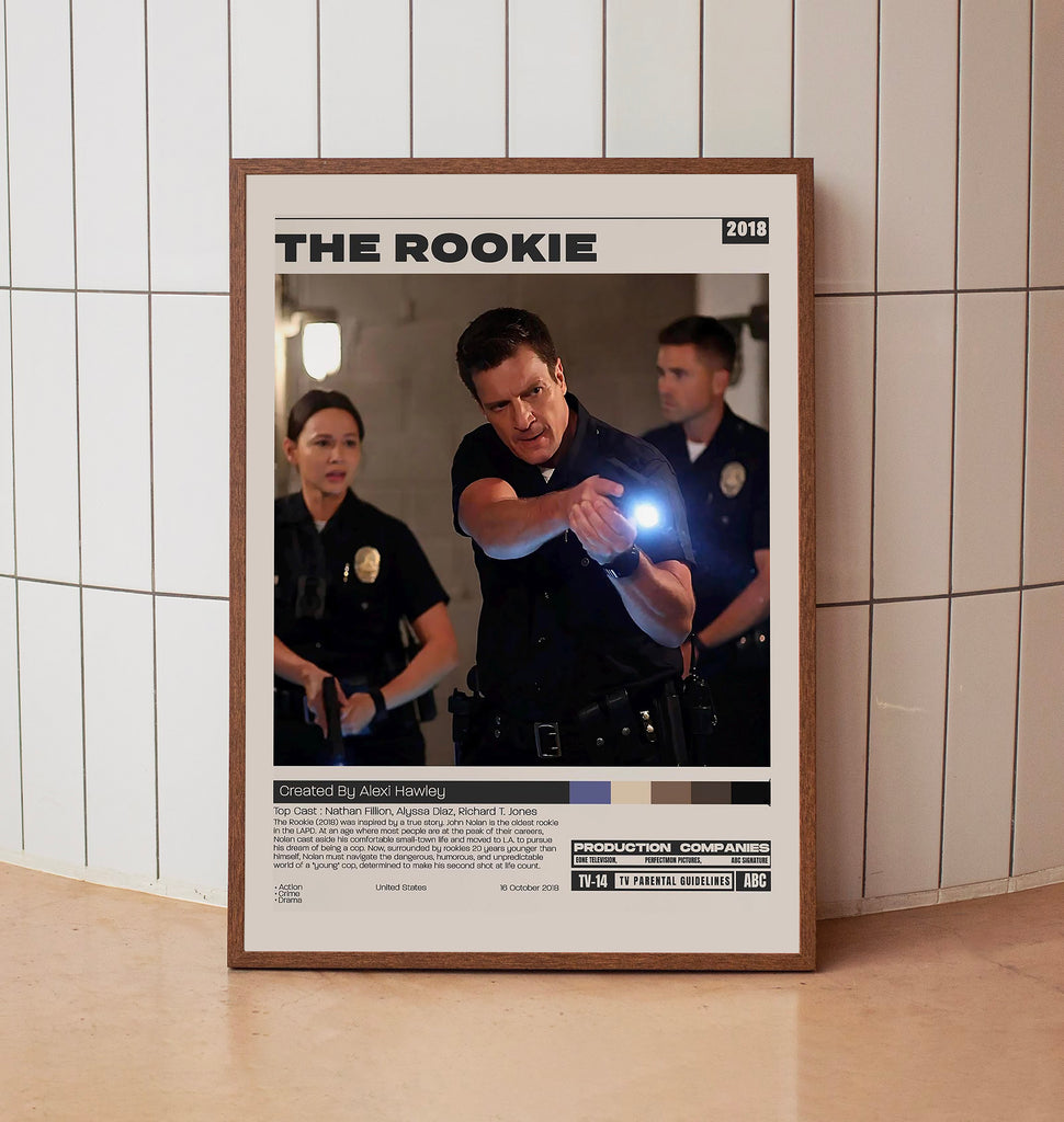 The Rookie Poster, Alexi Hawley, Minimalist Tv Series, Tv Series Poste ...
