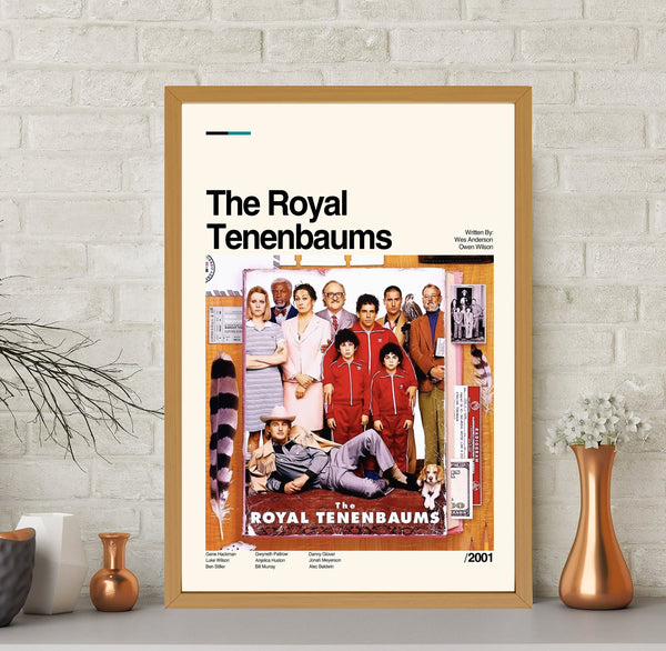 The Royal Tenenbaums Poster, Wes Anderson Poster, Movie Poster, Retro Poster, Vintage Poster, Minimalist Art, Midcentury Art, Home Decor