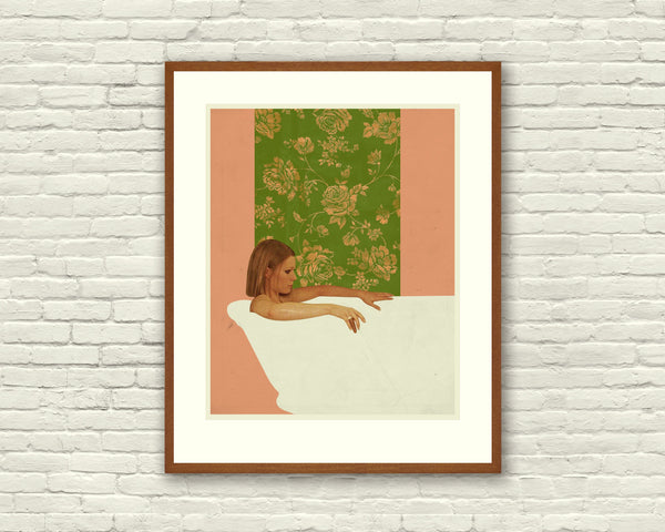 The Royal Tenenbaums, Wes Anderson Fine Art Print, 16 x 20 Art Print, Mid-Century Modern, Coral, Blush, Green, Vintage 626753104