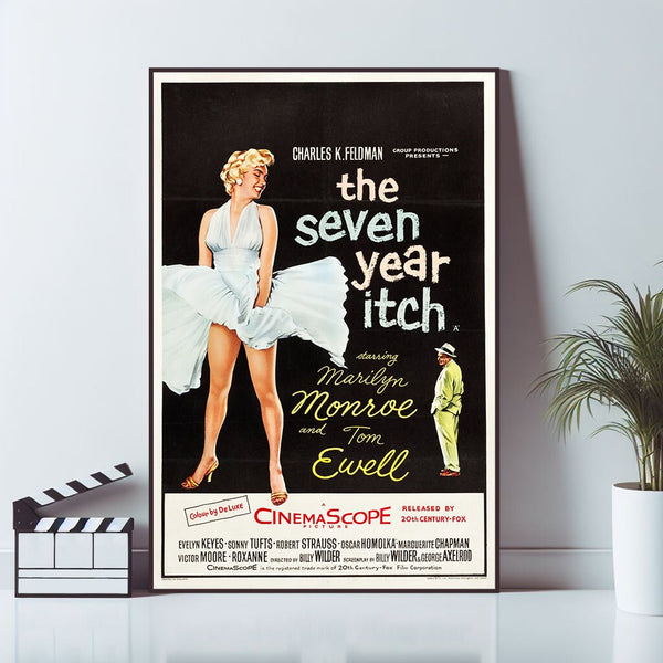 The Seven Year Itch, Movie Poster, Retor Movie Poster, High Quality Reproduction, Canvas Material Gift, Home Decor, Live Room Wall Art 1582251740