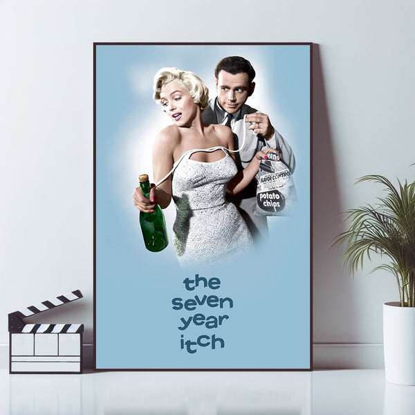 The Seven Year Itch, Movie Poster, Wall Art Prints, Art Poster, Canvas Material Gift, Keepsake, Live Room Wall Art 1582249906