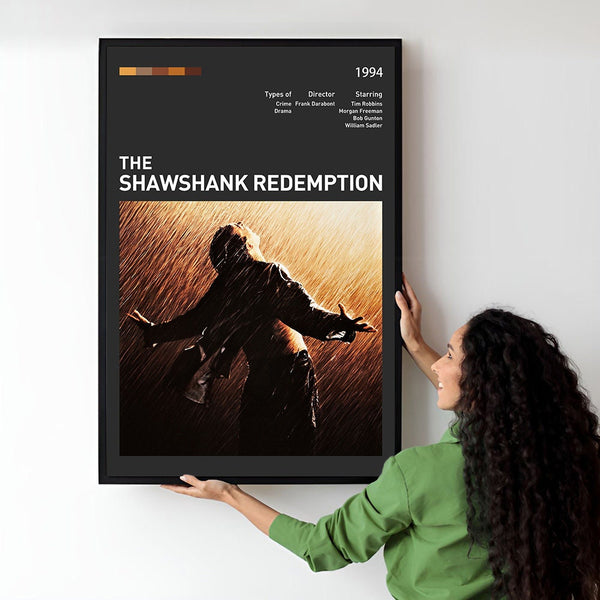 The Shawshank Redemption Movie Poster  Minimalist  Midcentury Poster  Wall Art Print  Retro Movie Poster 1749034223 - Copy