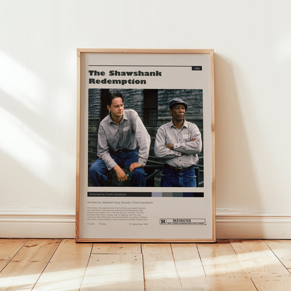 The Shawshank Redemption Poster, Morgan Freeman Wall Art, Minimalist Wall Decor, Digital Download, Cult Film Print, Gift for Movie Lovers 1735020750