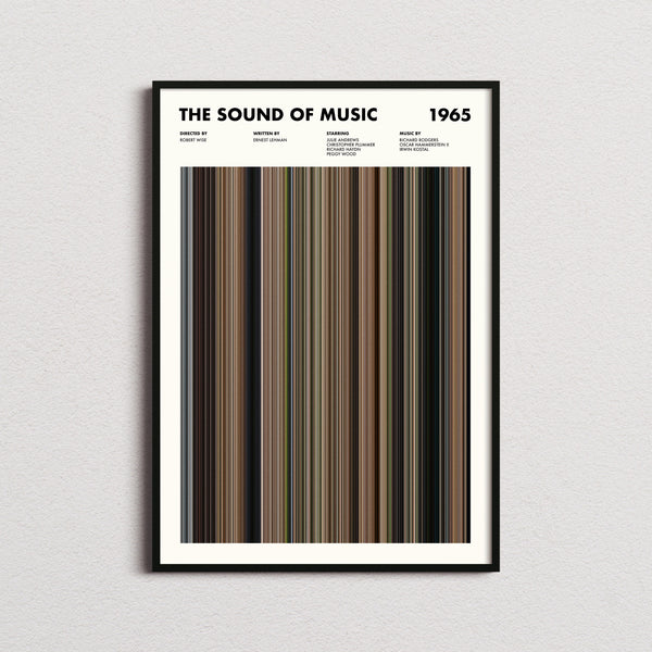 The Sound Of Music Movie Barcode Print, The Sound Of Music Print, The Sound Of Music Poster, The Sound Of Music Wall Art 1627716490