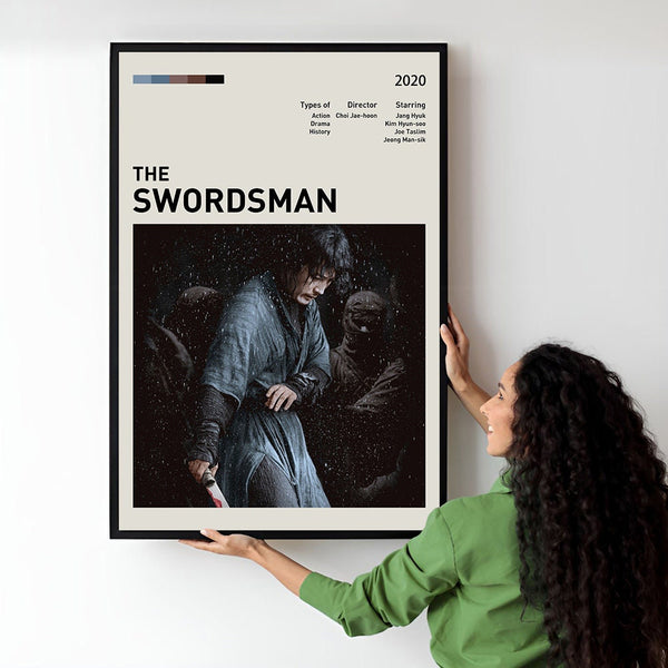 The Swordsman Movie Poster  Minimalist  Midcentury Poster  Wall Art Print  Retro Movie Poster 1736876778 - Copy