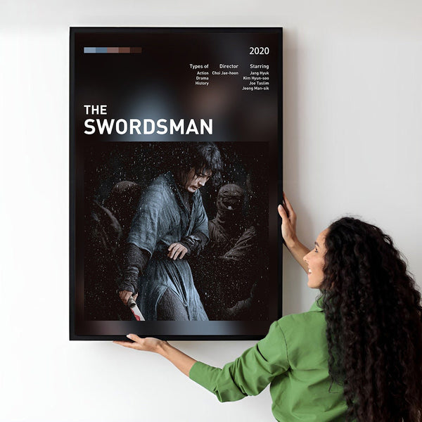 The Swordsman Movie Poster  Minimalist  Midcentury Poster  Wall Art Print  Retro Movie Poster 1736876778