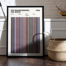 The Transformers 1986 Movie Barcode Print, The Transformers Print, The Transformers Poster, The Transformers Wall Art, The Transformers Art 1627716804