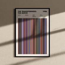 The Transformers 1986 Movie Barcode Print, The Transformers Print, The Transformers Poster, The Transformers Wall Art, The Transformers Art 1627716804