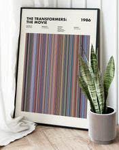 The Transformers 1986 Movie Barcode Print, The Transformers Print, The Transformers Poster, The Transformers Wall Art, The Transformers Art 1627716804