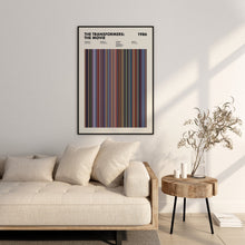 The Transformers 1986 Movie Barcode Print, The Transformers Print, The Transformers Poster, The Transformers Wall Art, The Transformers Art 1627716804