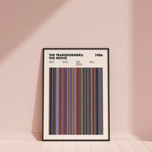 The Transformers 1986 Movie Barcode Print, The Transformers Print, The Transformers Poster, The Transformers Wall Art, The Transformers Art 1627716804