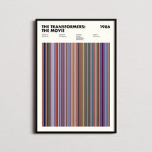The Transformers 1986 Movie Barcode Print, The Transformers Print, The Transformers Poster, The Transformers Wall Art, The Transformers Art 1627716804