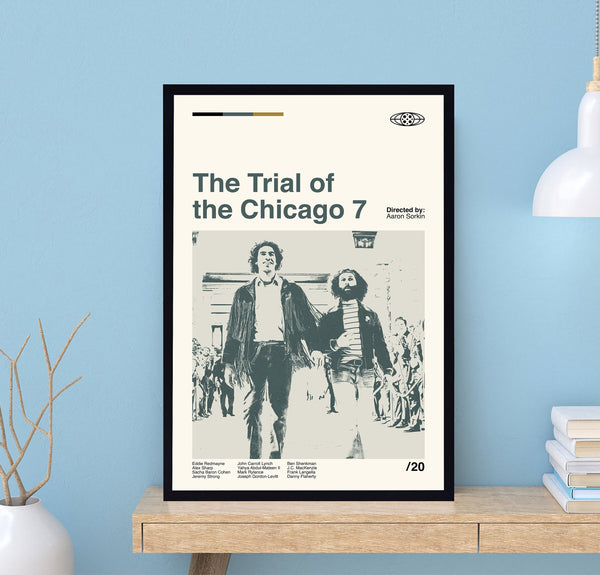 The Trial Of The Chicago 7 Poster, Aaron Sorkin, Retro Movie Poster, Minimalist Art, Vintage Poster, Gifts For Him, Movie Poster 1698627896