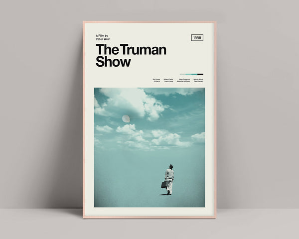 The Truman Show - Minimalist Poster, Truman Show Poster, Jim Carrey, Laura Linney, Ed Harris, Man on the Moon, Yes Man, Bruce Almighty 1113480495