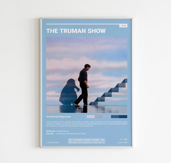 The Truman Show Movie Poster  Minimalist Movie Poster  Jim Carrey  Custom Movie Print  Wall Art Print  Couple Gift  Home decor 1610132933 - Copy