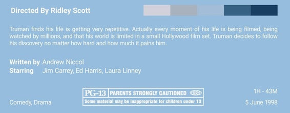 The Truman Show Movie Poster  Minimalist Movie Poster  Jim Carrey  Custom Movie Print  Wall Art Print  Couple Gift  Home decor 1610132933 - Copy