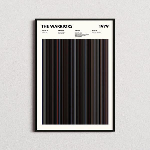 The Warriors Movie Barcode Print, The Warriors Print, The Warriors Poster, The Warriors Wall Art, The Warriors Art Print 1664679465