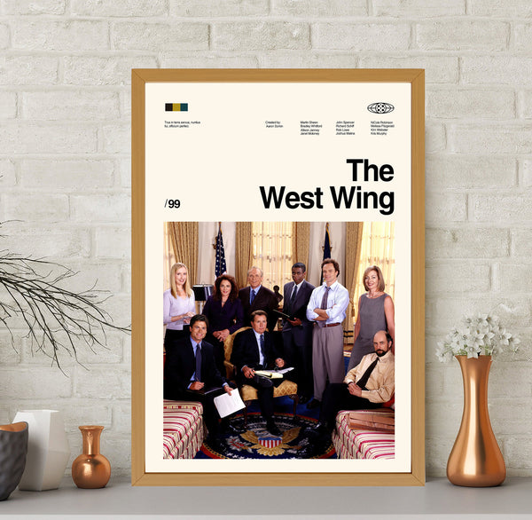 The West Wing Poster, The West Wing Print, Movie Poster, Vintage Poster, Retro Poster, Minimalist Art, Midcentury Art, Wall Decor, Dad Gifts