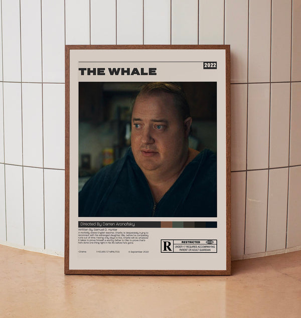The Whale Poster, Darren Aronofsky, Minimalist Movie Poster