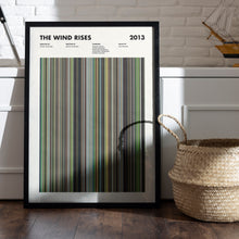 The Wind Rises Movie Barcode Print, The Wind Rises Print, The Wind Rises Poster, Studio Ghibli Poster, Studio Ghibli Prints 1664679331