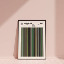 The Wind Rises Movie Barcode Print, The Wind Rises Print, The Wind Rises Poster, Studio Ghibli Poster, Studio Ghibli Prints 1664679331