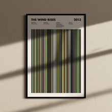The Wind Rises Movie Barcode Print, The Wind Rises Print, The Wind Rises Poster, Studio Ghibli Poster, Studio Ghibli Prints 1664679331