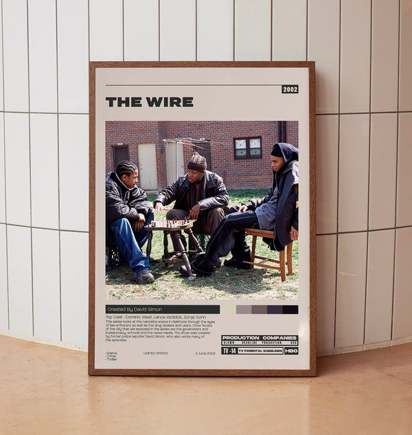 The Wire Poster, David Simon, Minimalist Tv Series, Vintage Retro Art Print