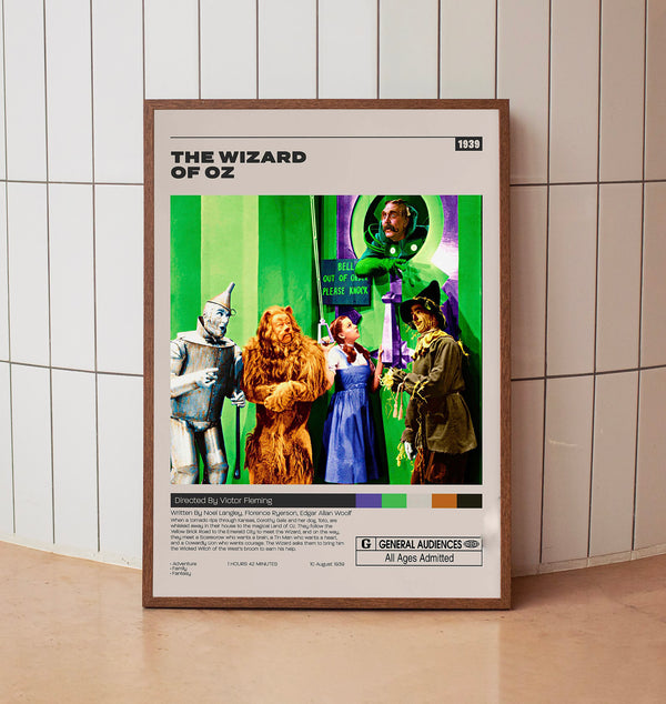 The Wizard of Oz Poster, Victor Fleming, Minimalist Movie Poster
