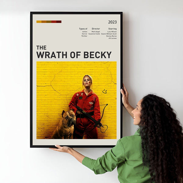 The Wrath of Becky Movie Poster  Minimalist  Midcentury Poster  Wall Art Print  Retro Movie Poster 1750062595 - Copy