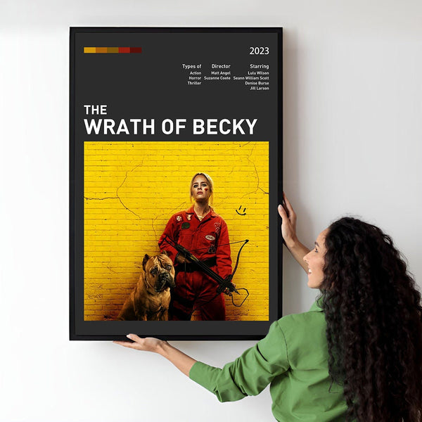 The Wrath of Becky Movie Poster  Minimalist  Midcentury Poster  Wall Art Print  Retro Movie Poster 1750062595