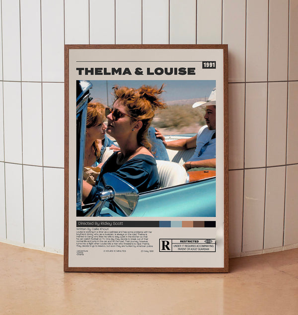 Thelma & Louise, Ridley Scott, Minimalist Movie Poster, Vintage Retro Art