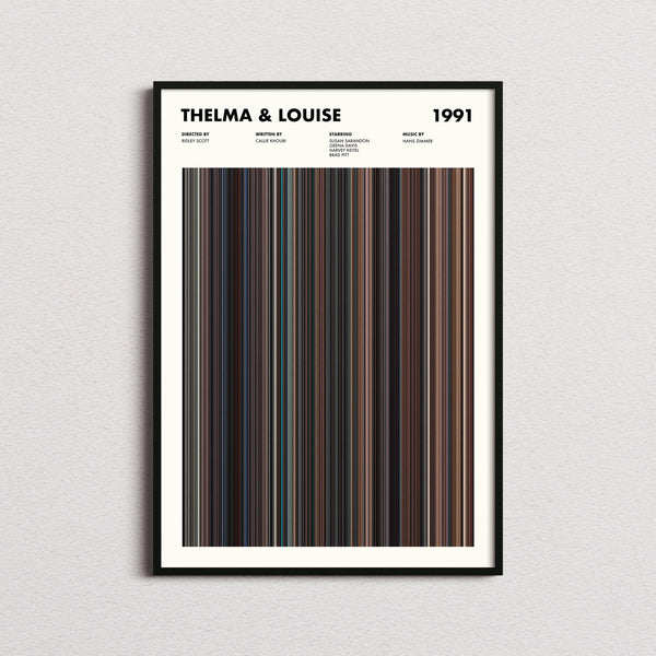 Thelma and Louise Movie Barcode Print, Thelma and Louise Print, Thelma and Louise Poster, Thelma and Louise Wall Art, Thelma and Louise Art 1641890507