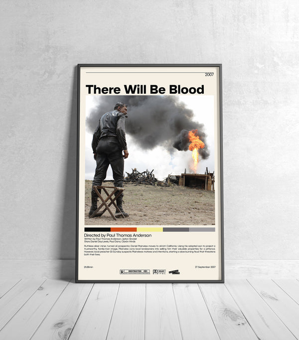 There Will Be Blood Movie Poster  Paul Thomas, Minimalist Movie Poster, Vintage Retro Art Print, Custom Poster, Wall Art Print, Home Decor 1243922027