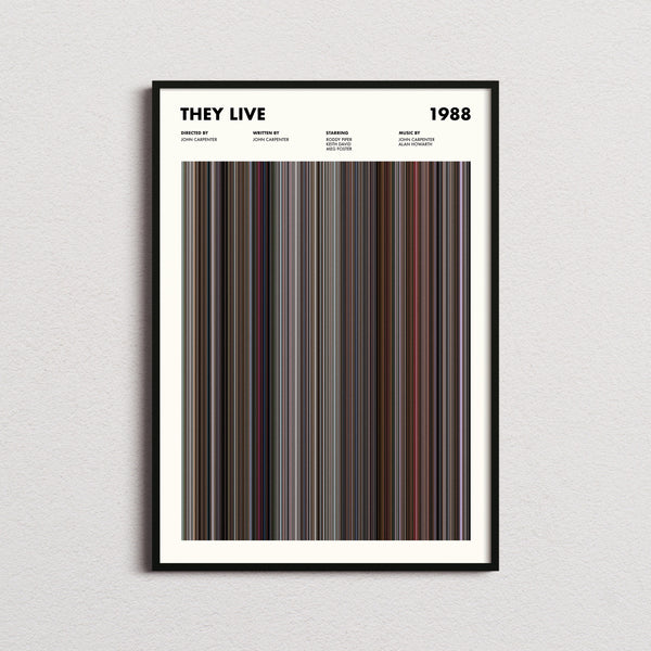 They Live Movie Barcode Print, They Live Print, They Live Poster, They Live Wall Art, They Live Art Print, They Live Frames Print 1650502142
