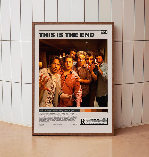 This Is the End Poster, Evan Goldberg, Seth Rogen, Minimalist Movie Poster