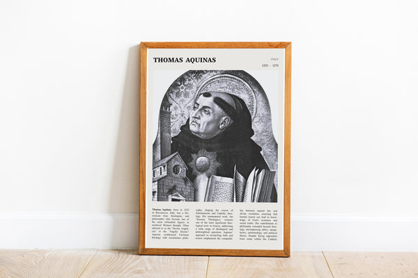 Thomas Aquinas Wall Art  Poster Thomas Aquinas Black White Poster  Poster Art Gift 1695499765