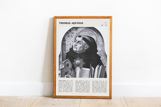 Thomas Aquinas Wall Art  Poster Thomas Aquinas Black White Poster  Poster Art Gift 1695499765