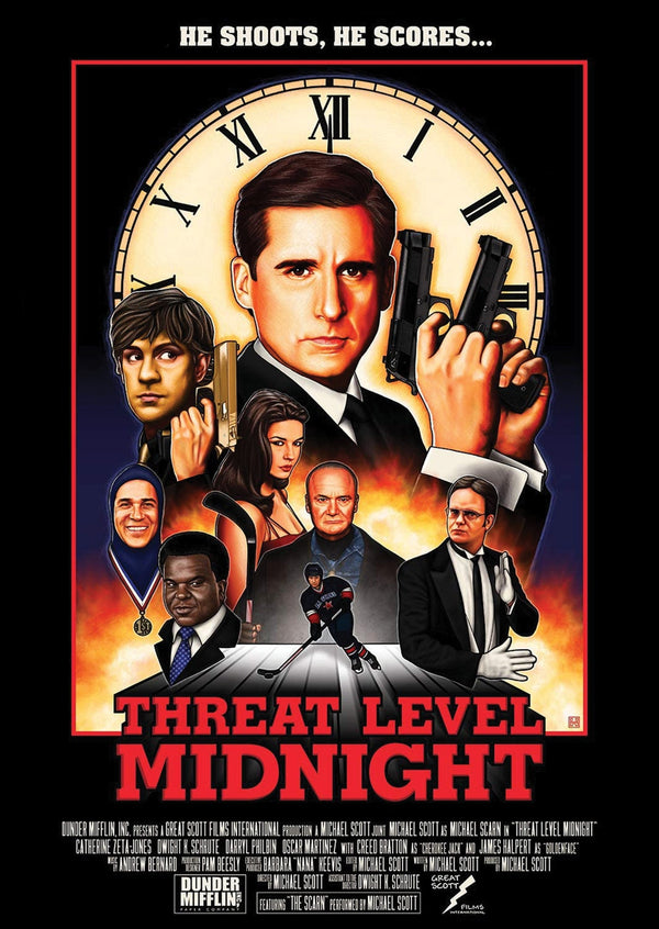 Threat Level Midnight The Office  Tv Show Print Wall Art Poster 1576053039