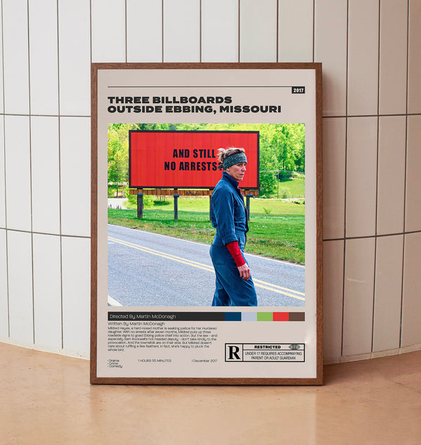 Three Billboards Outside Ebbing Missouri, Minimalist Movie Poster