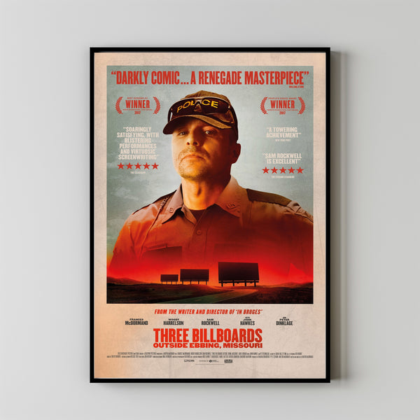Three Billboards Outside Ebbing, Missouri 2017 Poster Art Print Movie Posters Gift for Movie lovers 2