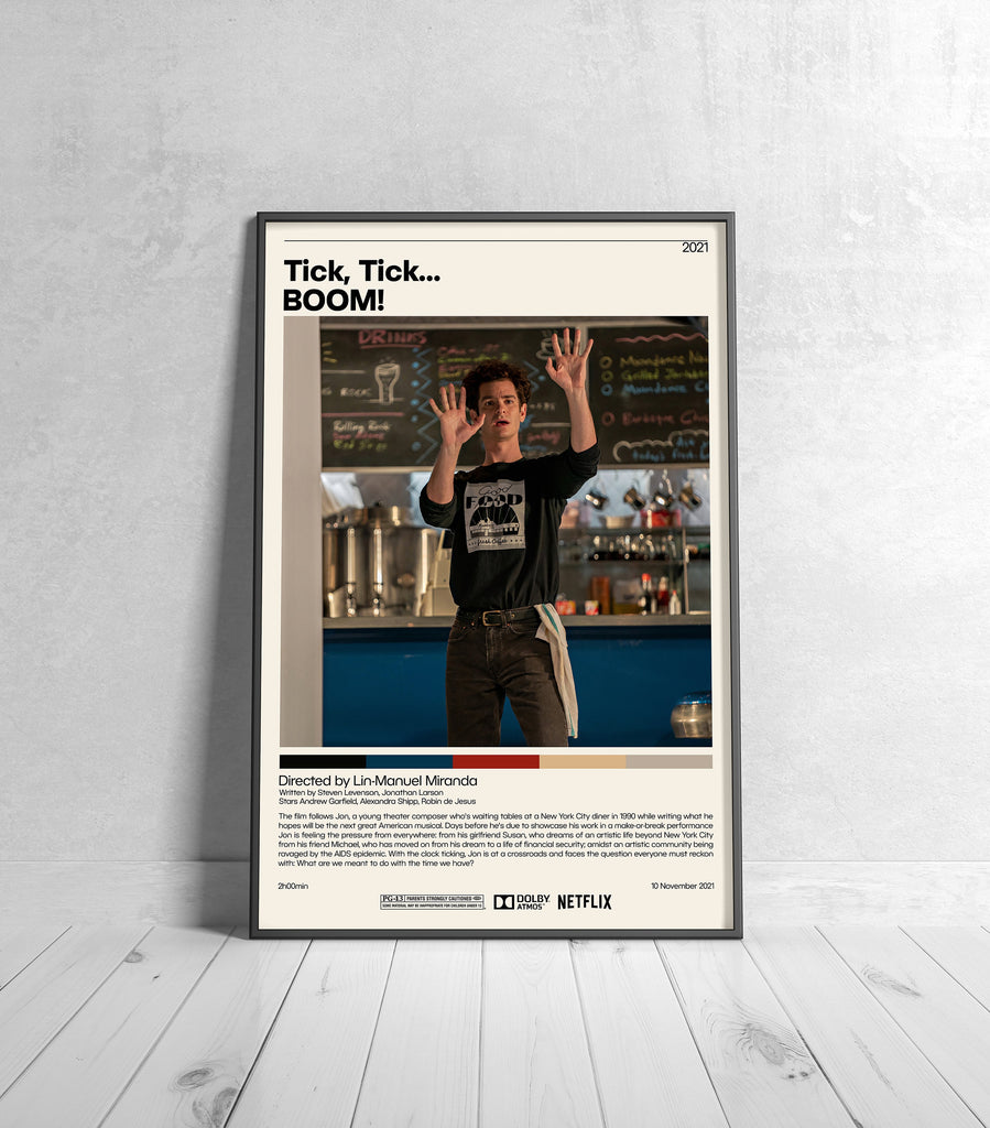 Tick Tick BOOM! Poster Lin-Manuel Miranda, Minimalist Movie Poster