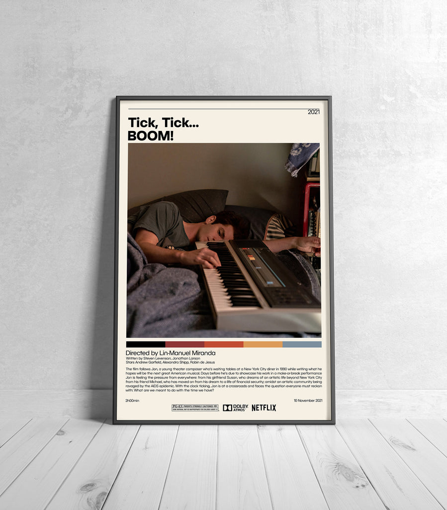 Tick Tick BOOM Poster Lin-Manuel Miranda, Minimalist Movie Poster