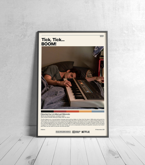 Tick Tick BOOM Poster  Lin-Manuel Miranda, Minimalist Movie Poster, Vintage Retro Art Print, Custom Poster, Wall Art Print, Home Decor 1216004154