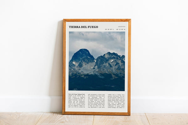 Tierra del Fuego National Park Wall Art  Poster Tierra del Fuego National Park Black Poster Art Gift 1699754323
