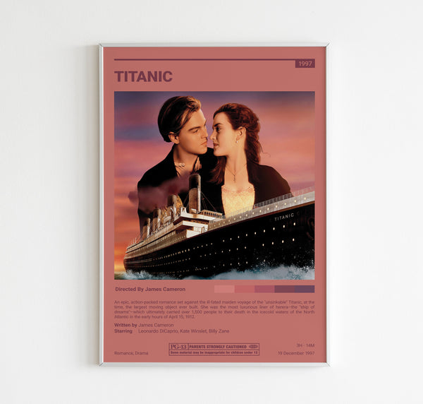Titanic Movie Poster  James Cameron Movie  Minimalist Movie Poster  Vintage Retro Art Print  Gift idea  Wall Art Print  Couple Poster 1621032022 - Copy