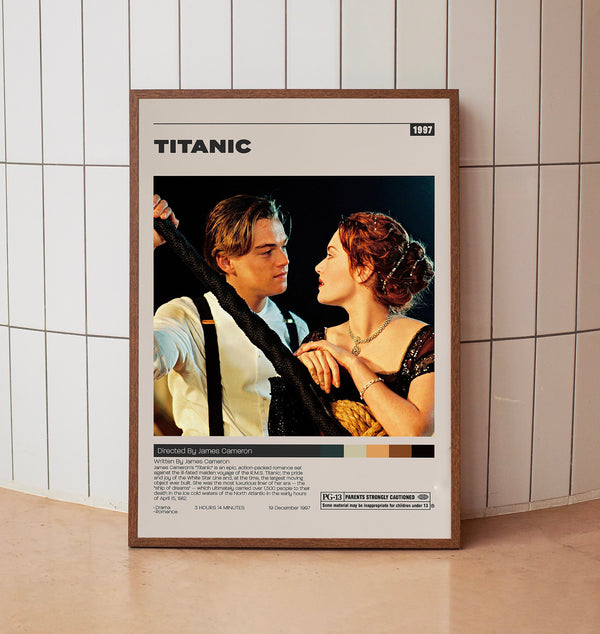 Titanic Poster, James Cameron, Minimalist Movie Poster,