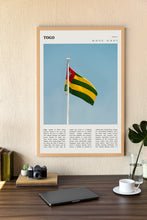 Togo Flag Print Africa Wall Art Togo Flag Poster Black White Poster  Poster Art Gift 1704332455