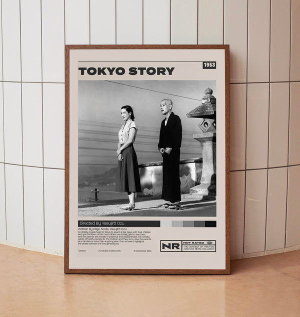 Tokyo Story Poster, Yasujirô Ozu, Minimalist Movie Poster